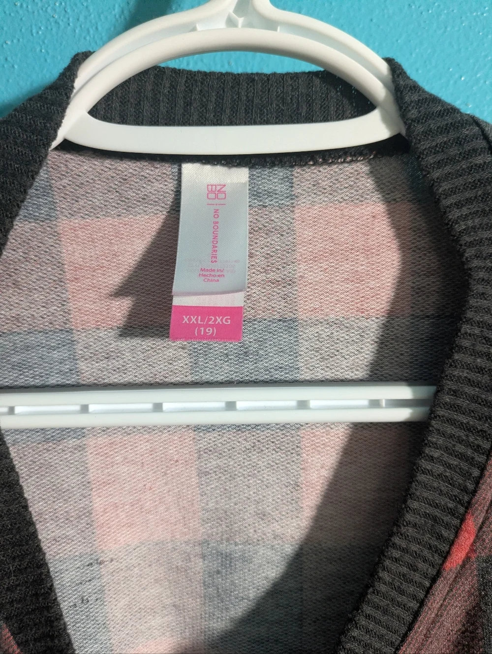 No Boundaries‎ Red and Black Plaid Utility Jacket 2XL Lightweight